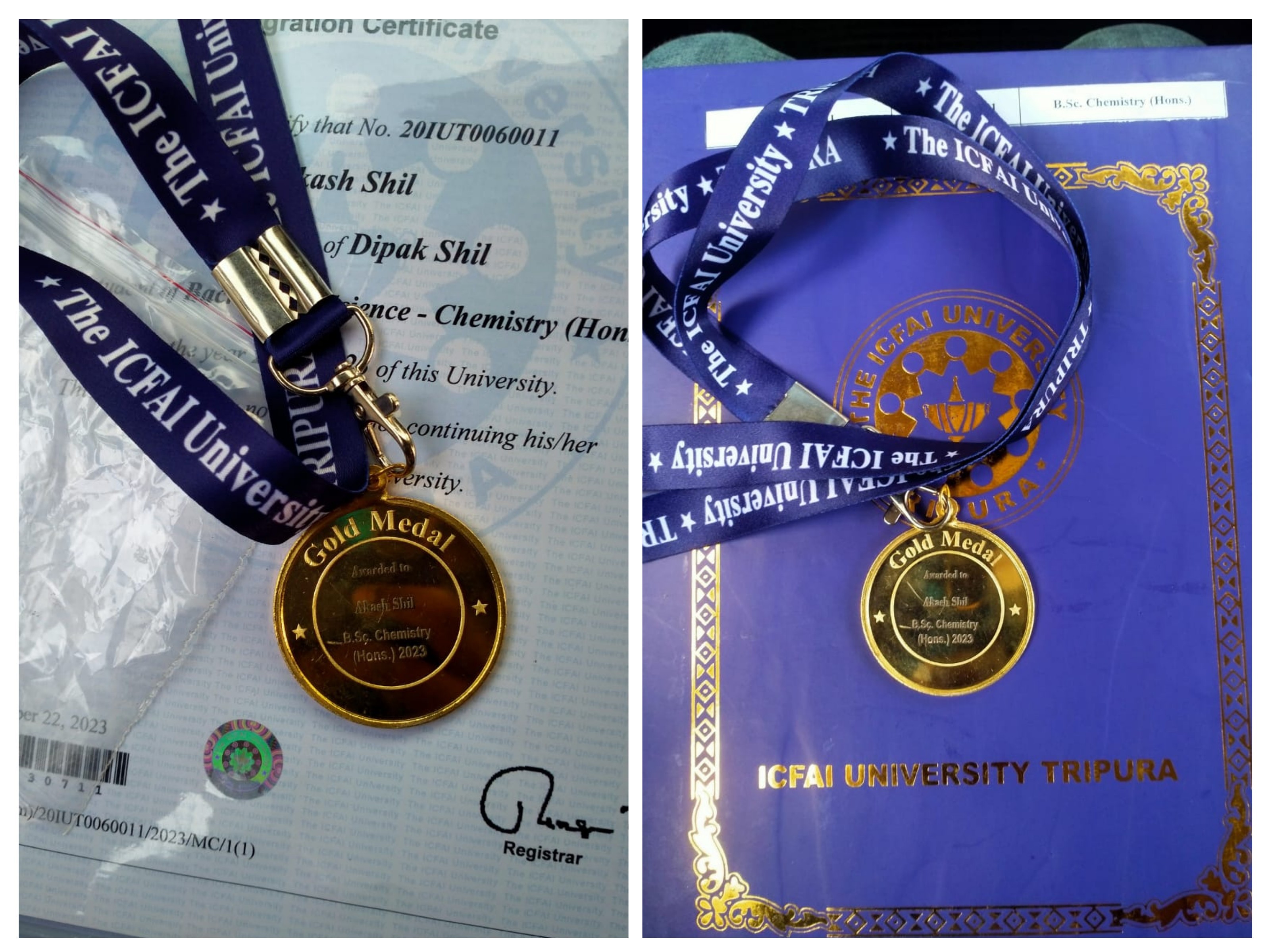 Gold medal - ICFAI University